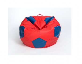Кресло-мешок Мяч большой Экокожа красно-синее в Когалыме - kogalym.mebel-74.com | фото