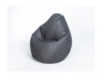 Кресло-мешок Груша велюр темно - серое среднее в Когалыме - kogalym.mebel-74.com | фото
