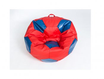 Кресло-мешок Мяч большой Экокожа красно-синее в Когалыме - kogalym.mebel-74.com | фото