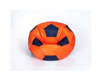 Кресло-мешок Мяч малый оранжево-черное в Когалыме - kogalym.mebel-74.com | фото
