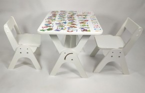 Детский растущий стол-парта и два стула Я САМ "Умка-Дуо" (Алфавит) в Когалыме - kogalym.mebel-74.com | фото