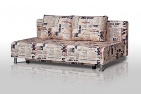 Диван-кровать Комфорт без подлокотников Принт "Gazeta" (2 подушки) в Когалыме - kogalym.mebel-74.com | фото