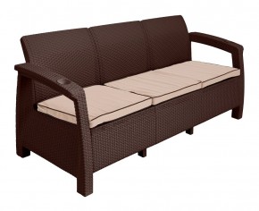 Диван Yalta Premium Sofa 3 Set (Ялта) шоколадный (+подушки под спину) в Когалыме - kogalym.mebel-74.com | фото