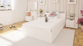 Камелия Кровать 1200, цвет белый, ШхГхВ 123,5х217х78,2 см., сп.м. 1200х2000 мм., без матраса, основание есть в Когалыме - kogalym.mebel-74.com | фото