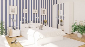 Камелия Кровать 1400, цвет белый, ШхГхВ 143,5х217х78,2 см., сп.м. 1400х2000 мм., без матраса, основание есть в Когалыме - kogalym.mebel-74.com | фото