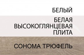 Комод 2D-1S/TYP 34, LINATE ,цвет белый/сонома трюфель в Когалыме - kogalym.mebel-74.com | фото