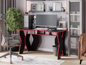 Компьютерный стол КЛ №9.0 (Черный/Красный) в Когалыме - kogalym.mebel-74.com | фото