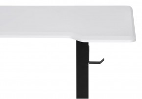 Компьютерный стол Маркос с механизмом подъема 140х80х75 белая шагрень / черный в Когалыме - kogalym.mebel-74.com | фото