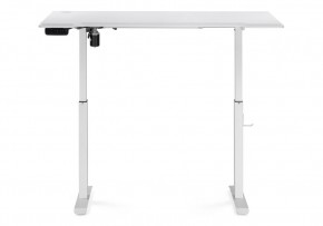 Компьютерный стол Маркос с механизмом подъема 140х80х75 белый / шагрень белая в Когалыме - kogalym.mebel-74.com | фото
