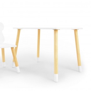 Комплект детской мебели стол и стул Корона (Белый/Белый/Береза) в Когалыме - kogalym.mebel-74.com | фото