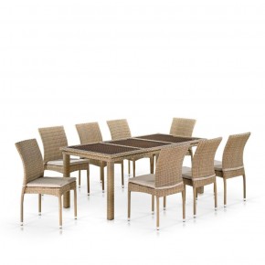 Комплект плетеной мебели T365/Y380B-W65 Light Brown (8+1) в Когалыме - kogalym.mebel-74.com | фото