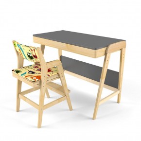 Комплект растущий стол и стул с чехлом 38 попугаев «Вуди» (Серый, Береза, Монстры) в Когалыме - kogalym.mebel-74.com | фото
