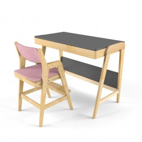 Комплект растущий стол и стул с чехлом 38 попугаев «Вуди» (Серый, Береза, Розовый) в Когалыме - kogalym.mebel-74.com | фото