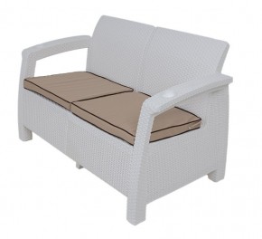 Комплект уличной мебели Yalta Premium Terrace Set (Ялта) белый (+подушки под спину) в Когалыме - kogalym.mebel-74.com | фото