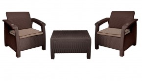 Комплект уличной мебели Yalta Premium Terrace Set (Ялта) шоколадый (+подушки под спину) в Когалыме - kogalym.mebel-74.com | фото