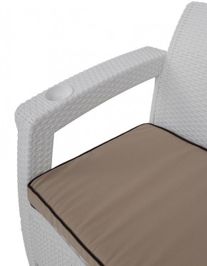 Комплект уличной мебели Yalta Premium Terrace Triple Set (Ялта) белый (+подушки под спину) в Когалыме - kogalym.mebel-74.com | фото