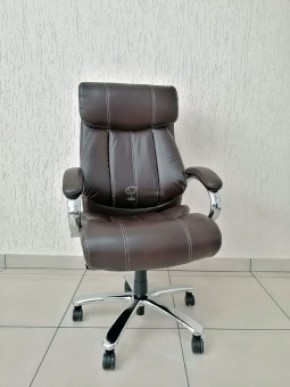 Кресло Barneo K-303 для руководителя (коричневая экокожа) в Когалыме - kogalym.mebel-74.com | фото