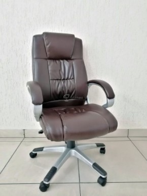 Кресло Barneo K-6 для руководителя (коричневая экокожа) в Когалыме - kogalym.mebel-74.com | фото