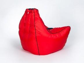 Кресло бескаркасное Авто (Красное с черной полосой) в Когалыме - kogalym.mebel-74.com | фото