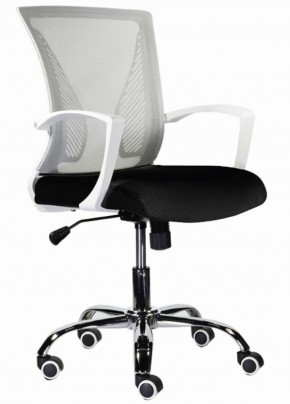 Кресло BRABIX "Wings MG-306" (пластик белый, хром, сетка, серое/черное) 532010 в Когалыме - kogalym.mebel-74.com | фото