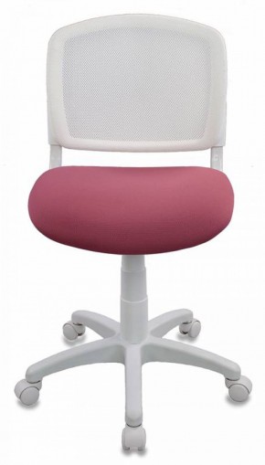 Кресло детское Бюрократ CH-W296NX/26-31 белый TW-15 розовый 26-31 в Когалыме - kogalym.mebel-74.com | фото