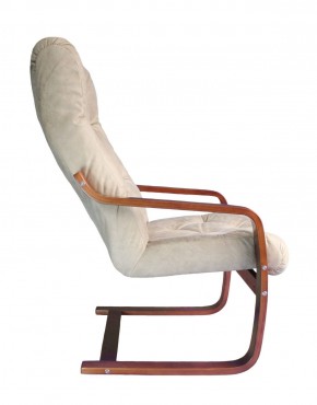 Кресло для отдыха (пружинка) Магнат 102-З-КР замша КРЕМ в Когалыме - kogalym.mebel-74.com | фото