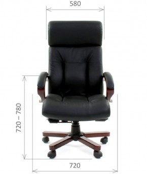 Кресло для руководителя CHAIRMAN  421 (Натуральная кожа) Черное в Когалыме - kogalym.mebel-74.com | фото