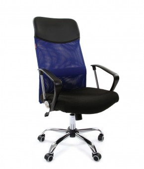 Кресло для руководителя CHAIRMAN 610 N (15-21 черный/сетка синий) в Когалыме - kogalym.mebel-74.com | фото