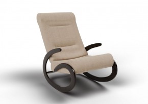 Кресло-качалка Мальта 10-Т-П (ткань/венге) ПЕСОК в Когалыме - kogalym.mebel-74.com | фото