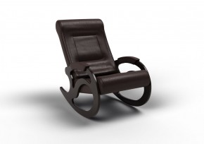 Кресло-качалка Вилла 11-К-КР (экокожа/венге) КРЕМ в Когалыме - kogalym.mebel-74.com | фото