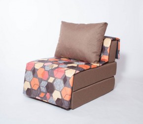 Кресло-кровать бескаркасное Харви (коричневый-геометрия браун) в Когалыме - kogalym.mebel-74.com | фото