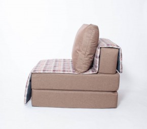 Кресло-кровать бескаркасное Харви (коричневый-квадро беж) в Когалыме - kogalym.mebel-74.com | фото