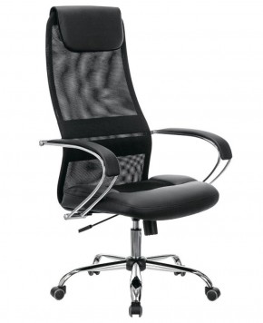 Кресло офисное BRABIX PREMIUM "Stalker EX-608 CH" (хром, ткань-сетка/кожзам, черное) 532091 в Когалыме - kogalym.mebel-74.com | фото