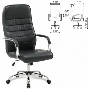 Кресло офисное BRABIX "Stark EX-547" (экокожа, хром, черное) 531948 в Когалыме - kogalym.mebel-74.com | фото