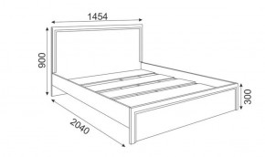 Кровать 1.4 М16 Стандарт с настилом Беатрис (Орех гепланкт) в Когалыме - kogalym.mebel-74.com | фото