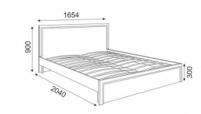 Кровать 1.6 М07 Стандарт с основанием Беатрис (Орех гепланкт) в Когалыме - kogalym.mebel-74.com | фото