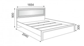 Кровать 1.6 М09 с мягкой спинкой и настилом Беатрис (Орех гепланкт) в Когалыме - kogalym.mebel-74.com | фото