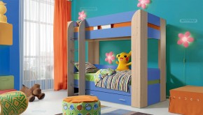 Кровать детская 2-х ярусная Юниор-6 с ящиком ЛДСП (800*1900) в Когалыме - kogalym.mebel-74.com | фото