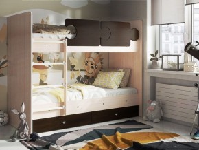 Кровать двухъярусная "Тетрис" (щиты) с бортиками + ящики в Когалыме - kogalym.mebel-74.com | фото