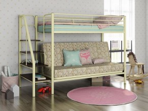 Кровать двухъярусная с диваном "Мадлен-3" (Белый/Фиолетовы) в Когалыме - kogalym.mebel-74.com | фото