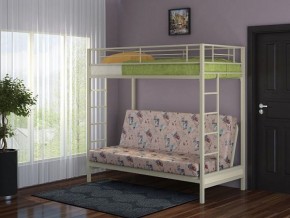 Кровать двухъярусная с диваном "Мадлен" (Слоновая кость/Серый) в Когалыме - kogalym.mebel-74.com | фото