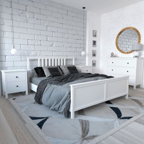 Кровать Ф-156.02 двухспальная 160х200 из массива сосны, цвет белый в Когалыме - kogalym.mebel-74.com | фото