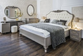 Кровать Мокко 1600 с мягким изголовьем + основание (серый камень) в Когалыме - kogalym.mebel-74.com | фото