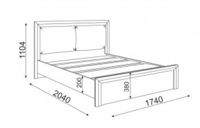 Кровать 1.6 Глэдис М31 с настилом и мягкой частью (ЯШС/Белый) в Когалыме - kogalym.mebel-74.com | фото