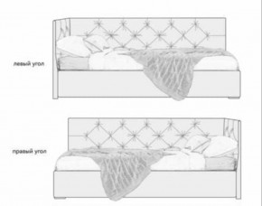 Кровать угловая Хлоя интерьерная +основание (120х200) в Когалыме - kogalym.mebel-74.com | фото