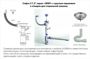Мойка кухонная ULGRAN U-201 (580*470) в Когалыме - kogalym.mebel-74.com | фото