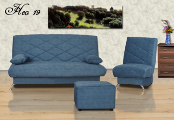 Комплект мягкой мебели НЕО 19 (3+1+ Пуф) в Когалыме - kogalym.mebel-74.com | фото