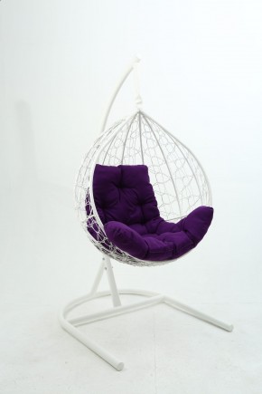 Подвесное кресло Бароло (белый/фиолетовый) в Когалыме - kogalym.mebel-74.com | фото