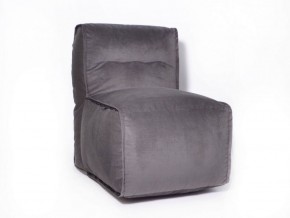 Прямое модульное бескаркасное кресло Комфорт (Графит велюр) в Когалыме - kogalym.mebel-74.com | фото
