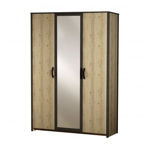 Шкаф 3-дверный с зеркалом №885 Гранж в Когалыме - kogalym.mebel-74.com | фото